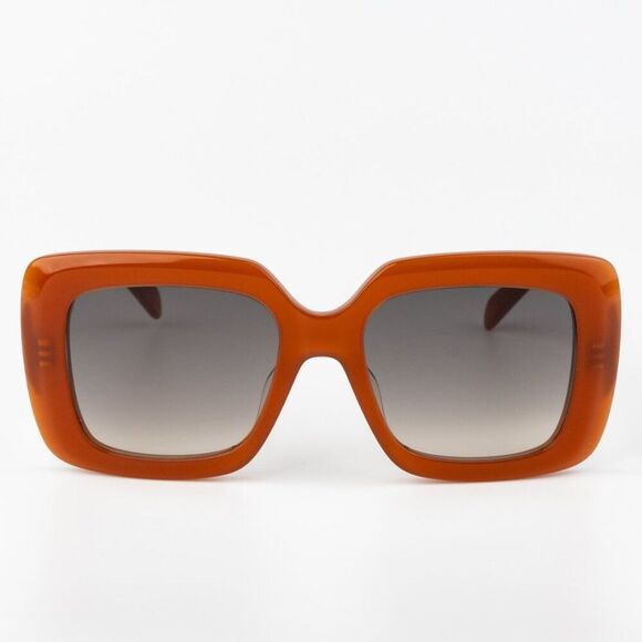 NEW Celine CL40263I 42F 3 DOTS Orange Gradient Brown Women Geometric Sunglasses - Picture 2 of 10